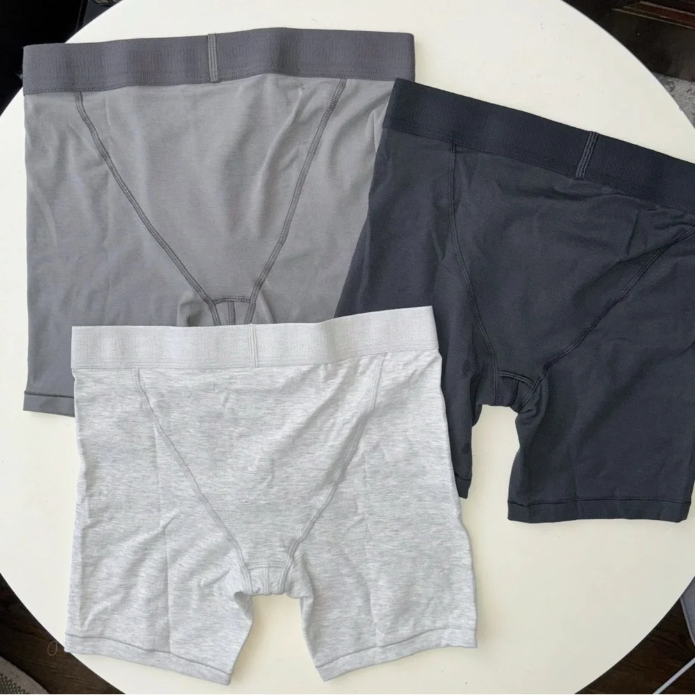 SKIMS Men’s 5” Boxer Brief 3-Pack Heather Multi Size 3X New Waist 48-50”